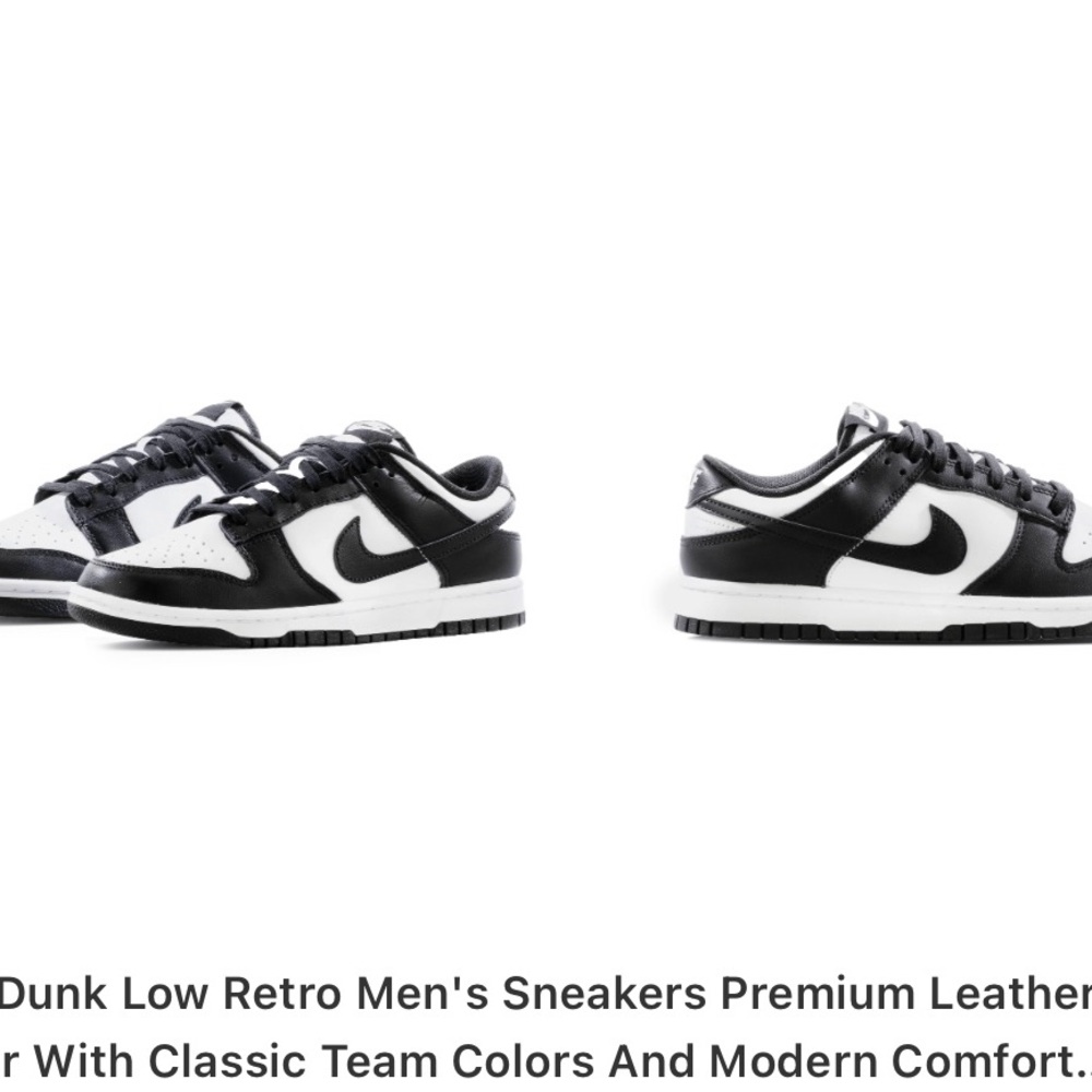 Nike Dunk Low Retro Men's Sneakers - Black White